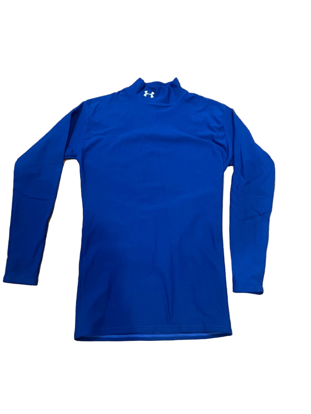 Under Armour ColdGear Compression Mock Neck Shirt – Men’s Large – Royal Blue